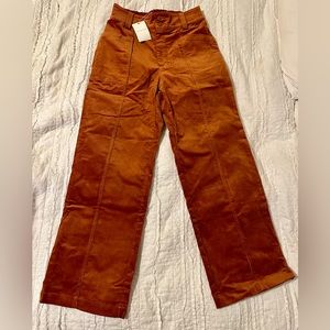 Skies Are Blue - Corduroy Pants - Rust - Size Small